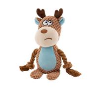 TSMORY Squeaky Plush Cotton Rope Dog Toy for Interactively Play Teeth Cleaning and Anxieties Relief in Small Media Dog Washable Dog Squeaker Toy