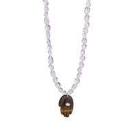TSMORY Stylish Fatima Hand Necklace Symbolizing Protective and Good Luck in Elegant Tone with Sturdy Nature Stones Materials