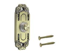 Tsnamay 3.15" Brass Retro LED Light Up Wall Mounted Door Bell Push Buttons,Doorbell Switch Replacement for Home Front Door