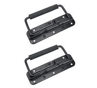 Tsnamay 5.51Inch Black Spring Loaded Handle Heavy Duty Handle for Toolbox Chest Case with Rubber Grip Surface Mounted(2 Pack)