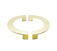 Tsnamay 5.71"/145mm Cabinet Pulls Semi-Circular Antique Pull Knobs Traditional Symmetrical Pull Handles Gold Tone - 2Pcs(A Pair) Brushed gold