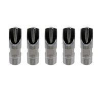 Tsnamay 5Pcs Beveled Mouth G Standard, Pig Nipple Water Feeder Stainless Steel Automatic Water Drinker for Pigs