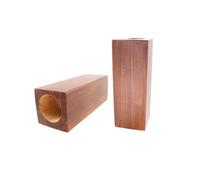 Tsnamay Heavy Duty Wood Riser, Retro Red Cuboid Pine Wooden Round Holes Risers Enhancer Fit Inner Hole 1.97" Increase Height 5.91" for Dressers and Bathroom Vanity Legs 4Pcs