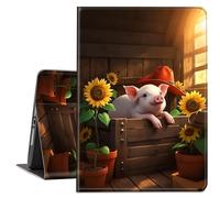 TSNJTBDL Case for Kindle Paperwhite 12th Generation 7" & Kindle ColorSoft Signature Edition - PU Leather with Auto Sleep/Wake, Slim Lightweight Protective Cover - Sunflower Pig