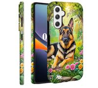 TSNJTBDL for Galaxy S26 Plus Case, Dual Layer Hard PC + Soft TPU Heavy Duty 2 in 1 Shockproof Protective Phone Case for Samsung Galaxy S26 Plus 6.7"(2026) - German Shepherd Garden