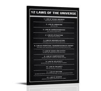 TSNKNP 12 Laws of The Universe Poster Decorative Painting Canvas Wall Art Living Room Poster Bedroom Painting Wall Art Picture Print Modern Family Room Decor 08 x 12 Inches (20 x 30 cm)