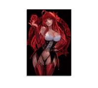 TSNKNP Anime High School Dxd Rias Poster Decorative Painting Canvas Wall Art Living Room Poster Bedroom Painting Wall Art Picture Print Modern Family Room Decor 12 x 18 Inches (30 x 45 cm)