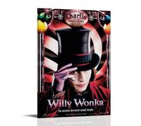 TSNKNP Charlie And The Chocolate Factory Movie Poster Decorative Painting Canvas Wall Art Living Room Poster Bedroom Painting Wall Art Picture Print Modern Family Room Decor 12 x 18 Inches (30 x 45