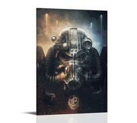 TSNKNP Fallout 4 Armor Helmet Poster Decorative Painting Canvas Wall Art Living Room Poster Bedroom Painting Wall Art Picture Print Modern Family Room Decor 24 x 36 Inches (60 x 90 cm)