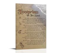 TSNKNP Footprints in The Sand Art Poster Decorative Painting Canvas Wall Art Living Room Poster Bedroom Painting Wall Art Picture Print Modern Family Room Decor 12 x 18 Inches (30 x 45 cm)