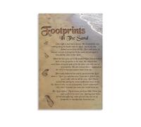 TSNKNP Footprints in The Sand Art Poster Decorative Painting Canvas Wall Art Living Room Poster Bedroom Painting Wall Art Picture Print Modern Family Room Decor 20 x 30 Inches (50 x 75 cm)