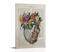 TSNKNP Heart Flower Anatomy Poster Decorative Painting Canvas Wall Art Living Room Poster Bedroom Painting Wall Art Picture Print Modern Family Room Decor 24 x 36 Inches (60 x 90 cm)
