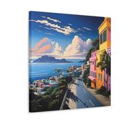 TSNKNP Hiroshi Nagai Sea And House Poster Decorative Painting Canvas Wall Art Living Room Poster Bedroom Painting Wall Art Picture Print Modern Family Room Decor 12 x 12 Inch (30 x 30 cm)