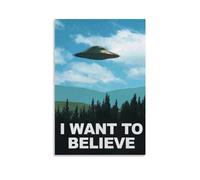 TSNKNP I Want to Believe Art Poster Decorative Painting Canvas Wall Art Living Room Poster Bedroom Painting Wall Art Picture Print Modern Family Room Decor 12 x 18 Inches (30 x 45 cm)