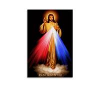 TSNKNP Jesus I Trust In You Poster Decorative Painting Canvas Wall Art Living Room Poster Bedroom Painting Wall Art Picture Print Modern Family Room Decor 16 x 24 Inches (40 x 60 cm)