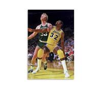 TSNKNP Larry Bird Vs. Magic Johnson Poster Decorative Painting Canvas Wall Art Living Room Poster Bedroom Painting Wall Art Picture Print Modern Family Room Decor 16 x 24 Inches (40 x 60 cm)