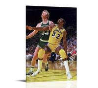 TSNKNP Larry Bird Vs. Magic Johnson Poster Decorative Painting Canvas Wall Art Living Room Poster Bedroom Painting Wall Art Picture Print Modern Family Room Decor 16 x 24 Inches (40 x 60 cm)