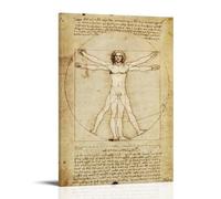TSNKNP Leonardo Da Vinci Vitruvian Man Art Poster Decorative Painting Canvas Wall Art Living Room Poster Bedroom Painting Wall Art Picture Print Modern Family Room Decor 24 x 36 Inches (60 x 90 cm)