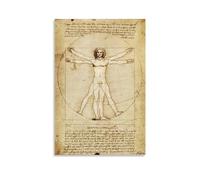 TSNKNP Leonardo Da Vinci Vitruvian Man Art Poster Decorative Painting Canvas Wall Art Living Room Poster Bedroom Painting Wall Art Picture Print Modern Family Room Decor 12 x 18 Inches (30 x 45 cm)