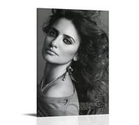 TSNKNP Penelope Cruz Black & White Poster Decorative Painting Canvas Wall Art Living Room Poster Bedroom Painting, Wall Art Picture Print Modern Family Room Decor 12 x 18 Inches (30 x 45 cm)