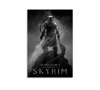TSNKNP Skyrim Poster Decorative Painting Canvas Wall Art Living Room Poster Bedroom Painting Wall Art Picture Print Modern Family Room Decor 16 x 24 Inches (40 x 60 cm)