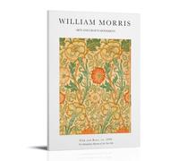 TSNKNP William Morris Orange Rose Poster Decorative Painting Canvas Wall Art Living Room Poster Bedroom Painting Wall Art Picture Print Modern Family Room Decor 12 x 18 Inches (30 x 45 cm)