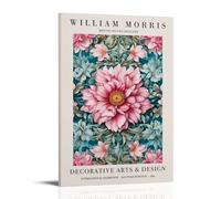 TSNKNP William Morris Pink Flowers Poster Decorative Painting Canvas Wall Art Living Room Poster Bedroom Painting Wall Art Picture Print Modern Family Room Decor 12 x 18 Inches (30 x 45 cm)
