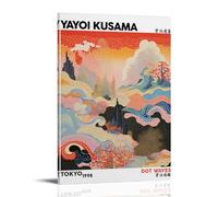 TSNKNP Yayoi Kusama Dot Waves Poster Decorative Painting Canvas Wall Art Living Room Poster Bedroom Painting Wall Art Picture Print Modern Family Room Decor 20 x 30 Inches (50 x 75 cm)
