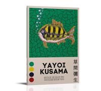 TSNKNP Yayoi Kusama Fish Fan Art Poster Decorative Painting Canvas Wall Art Living Room Poster Bedroom Painting Wall Art Picture Print Modern Family Room Decor 20 x 30 Inches (50 x 75 cm)
