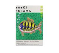 TSNKNP Yayoi Kusama Fish Poster Decorative Painting Canvas Wall Art Living Room Poster Bedroom Painting Wall Art Picture Print Modern Family Room Decor 08 x 12 inches (20 x 30 cm)