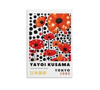 TSNKNP Yayoi Kusama Red Flower Poster Decorative Painting Canvas Wall Art Living Room Poster Bedroom Painting Wall Art Picture Print Modern Family Room Decor 20 x 30 Inches (50 x 75 cm)