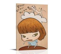 TSNKNP Yoshitello Nara Bow Wow Wo Poster Decorative Painting Canvas Wall Art Living Room Poster Bedroom Painting Wall Art Picture Print Modern Family Room Decor 16 x 24 Inches (40 x 60 cm)