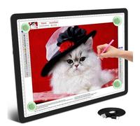 TSOCOS A3 Light Box for Tracing, 6000Lux High-Brightness Diamond Art Light Board with Side Physical Buttons & 6 Levels of Brightness, 3 Colors Light pad Lightbox for Drawing, Diamond Painting