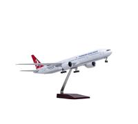 TSOENMCSW Diecast Model Plane 47CM 1/157 Scale 777 B777 Aircraft Turkish Air Airlines Model Light And Wheel Landing Gear Diecast Plastic Resin Plane For Display Collection and Gifts