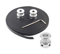 TsoLay 1 Set GT2 16 Teeth 6Mm Bore Timing Belt Pulley Flange Synchronous Wheel for 3D Printer & 1 Set Hot 3D Printer Parts Accessory 2Pcs GT2 16 Teeth Timing Pulley Bore 5Mm Width 6Mm