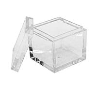 TsoLay 10Pcs Acrylic Box Trays for 1Inch 25.4mm Elements Cubes Clear Case Periodic Table Bracket for Elements Collections Easy Install