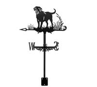 TsoLay 1Set Dog Metal Weather Vane Weathervane Silhouette Garden Decorative Wind Direction Indicator Black for Outdoor Yard Farm