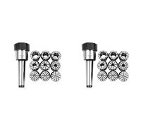 TsoLay 20Pcs ER32 Spring Collets Set 2/4/6/8/10/12/16/18/20mm + MT3 M12 ER32 Collet Chuck Morse Taper Holder
