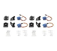 TsoLay 2Set Dual Axle Servo Gimbal Anti-Vibration Camera Platform Mount PTZ Pan/Tilt with 4PCS 9G Servo for FPV Drone Assembly