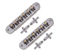TsoLay 2X Silver Tune-O- Electric Roller Saddle Bridge Lp Electric Guitar Bridge Korea