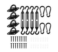 TsoLay 44 Pcs Sun Shade Sail Hardware Kit for Triangle Rectangle Sun Shade Sail Installation,for Patio, Garden Outdoors