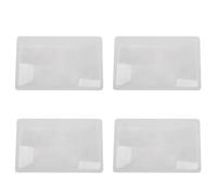 TsoLay 4pcs 3 x Magnifier Magnification Magnifying Fresnel Pocket Credit Card Size Transparent Magnifying Glass