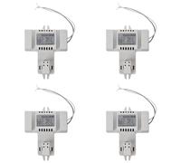 TsoLay 4X White Plastic Shell 4 Pin 2D Tube Bulb Fluorescent Ballast AC 220V 0.19A 38W