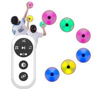 TsoLay Agile Reaction Speed Training Kit, Speed Drills Fitness Lights, 3/4/6/8/10 Light+1 Remote Control, 4 Modes, 270° Viewing Angle and 10cm Height Sensing Distance for Coaches, Gyms