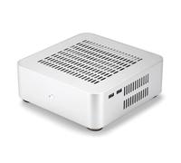 TsoLay All Aluminum Chassis Mini HTPC Case Mini ITX Computer Gaming PC Desktop Case Featuring 8 Pin Power Supply PSU White