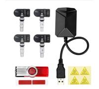 TsoLay Android Navigation TPMS with 4 Sensors Alarm System USB Android Car TPMS Wireless Transmission Tire Monitoring(Internal) Easy Install