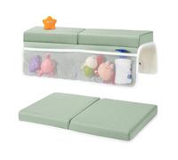 TsoLay Baby Bath Kneeler Pads, Anti-Slip Cozy Knee& Arm Support Bathtub Mat Elbow Rest Pad Set Green