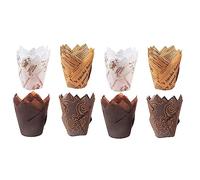 TsoLay Cupcake,400 Pieces Tulip Baking Cups Muffin Cups Cupcake Liners Muffin Cases for Birthday Shower