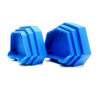 TsoLay Impression Trays Base Set for Lab Plaster Model Cast Trimming Dental Model Base Former Blue Silica Gel 6 PCS