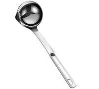 TsoLay Oil Separator Tablespoon, Stainless Steel Oil Spoon Soup with Long Handle Oil Soup Cooking Strainer Soup Filter for Soup Ladle
